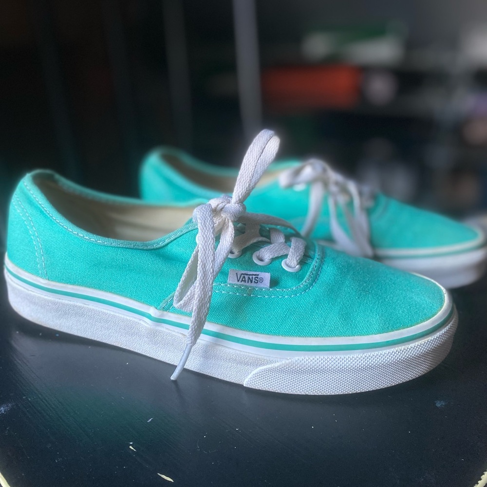 Teal Vans, Size: Women’s US 7, Men’s US 5.5